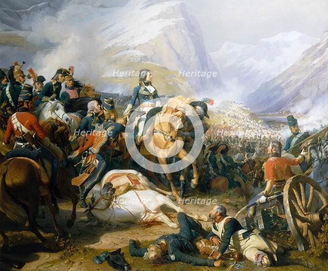 Napoleon at the battle of Rivoli on 14 January 1797, 1844. Creator: Philippoteaux, Henri Félix Emmanuel (1815-1884).