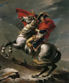 Napoleon at the Great St. Bernard Pass, 1801. Creator: Jacques-Louis David