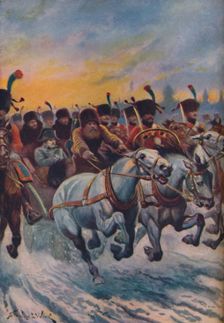 Napoleon at the Retreat from Moscow c1925. Artist: Stanley Llewellyn Wood