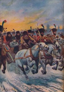 Napoleon at the Retreat from Moscow c1925. Artist: Stanley Llewellyn Wood