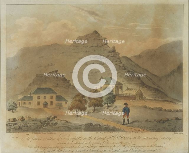 Napoleon Bonaparte on the island of Saint Helena, 1816. Artist: Anonymous  