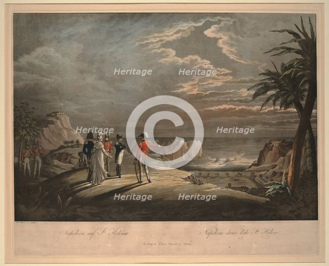 Napoleon Bonaparte on the island of Saint Helena. Artist: Rugendas, Johann Lorenz, the Younger (1775-1826)