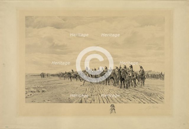 Napoléon Bonaparte at Austerlitz, 1894. Artist: Jacquet, Jules (1841-1913)