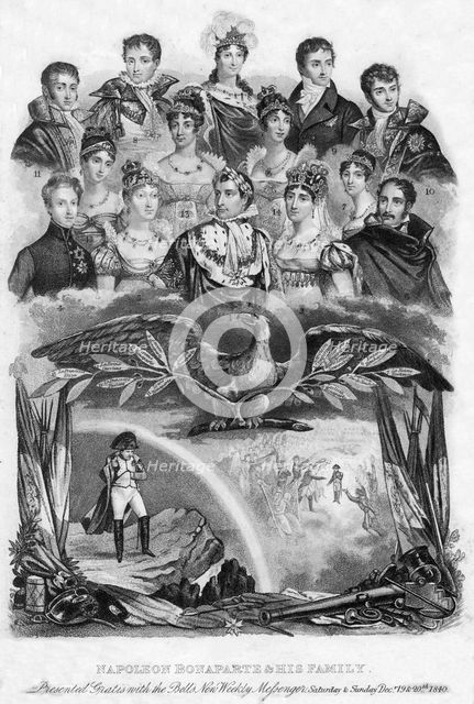 Napoleon Bonaparte and his family, 1840. Artist: Unknown