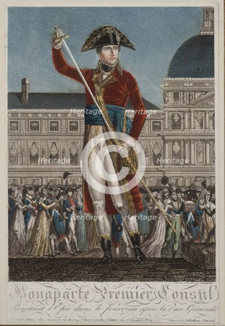 Napoleon Bonaparte as First Consul. Artist: Chataignier, Alexis (1772-1817)