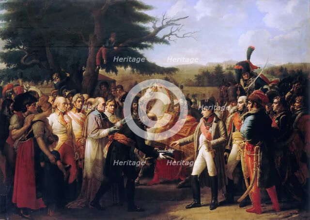 Napoleon Bonaparte Receiving the Keys of Vienna at the Schönbrunn Palace, 13th November 1805. Artist: Girodet de Roucy Trioson, Anne Louis (1767-1824)