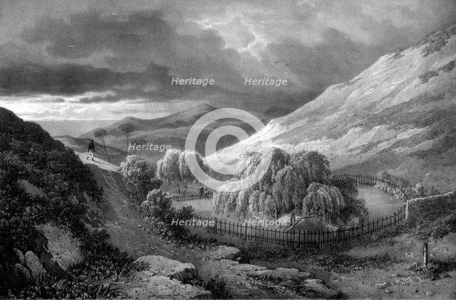 Napoleon Bonaparte's tomb, island of St Helena, 1824.Artist: James Duffield Harding