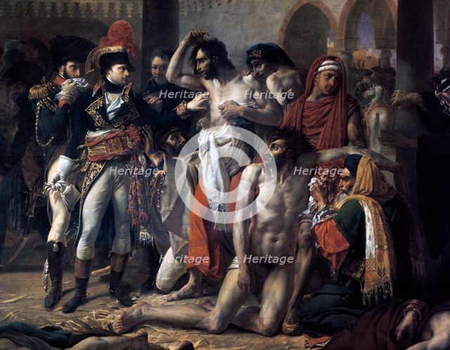 'Napoleon Bonaparte Visiting the Plague Stricken of Jaffa', 11th March 1799, 1804.  Artist: Antoine-Jean Gros