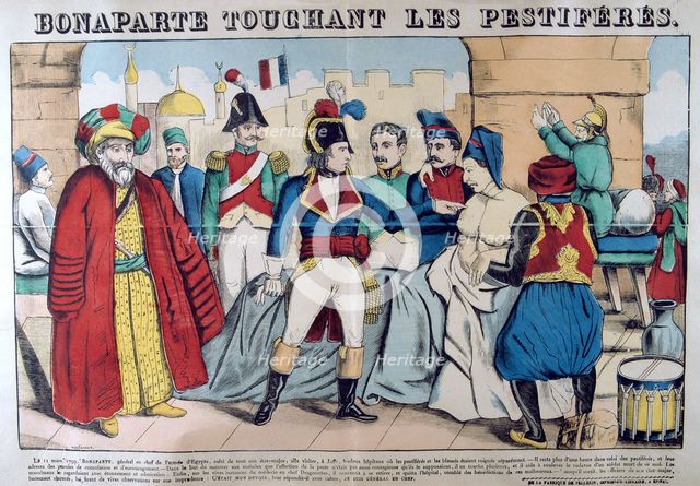 'Napoleon Bonaparte Visiting the Plague Stricken of Jaffa', 11th March 1799, 19th century. Artist: Unknown