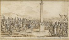 Napoleon before the Rossbach column, 1806