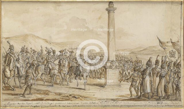 Napoleon before the Rossbach column, 1806.