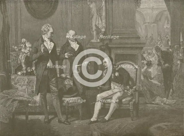 'Napoleon, Goethe and Wieland', 1808, (1896). Artist: Charles J. State.