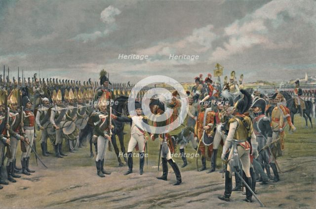 'Napoleon Decorating The Russian Grenadier at Tilsitt', 1807, (1896). Artist: Unknown.