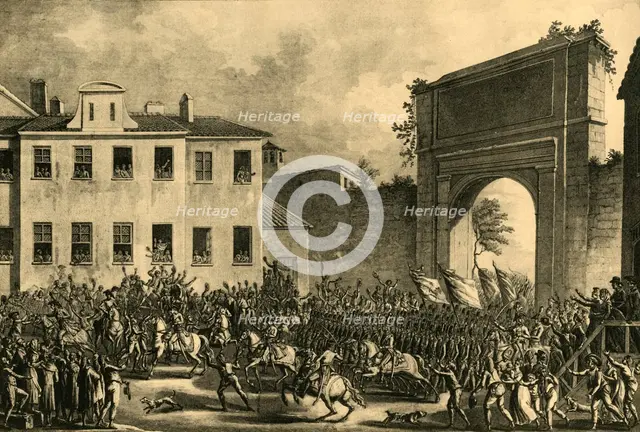 Napoleon enters Milan, 14 May 1796, (1921). Creator: Unknown.