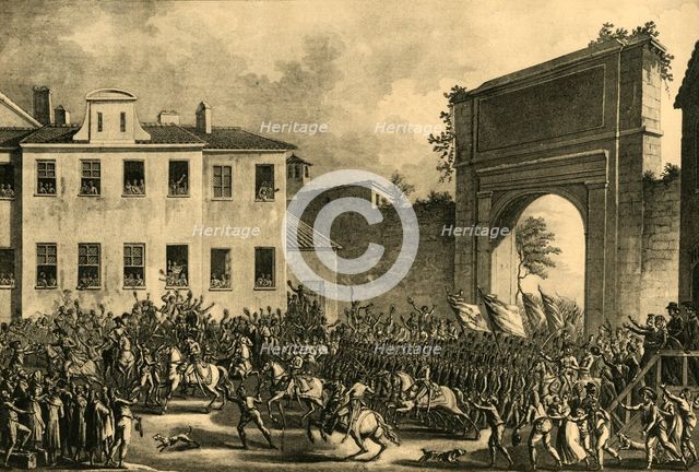 Napoleon enters Milan, 14 May 1796, (1921). Creator: Unknown.