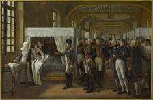 Napoleon I visiting the infirmary of Les Invalides, February 11, 1808