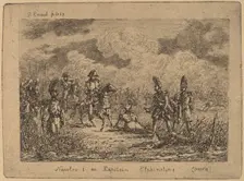 Napoleon I and Captain Elphinstone (Napoleon I et le Capitaine Elphinstone), 1859. Creator: Gerhardus Emaus De Micault