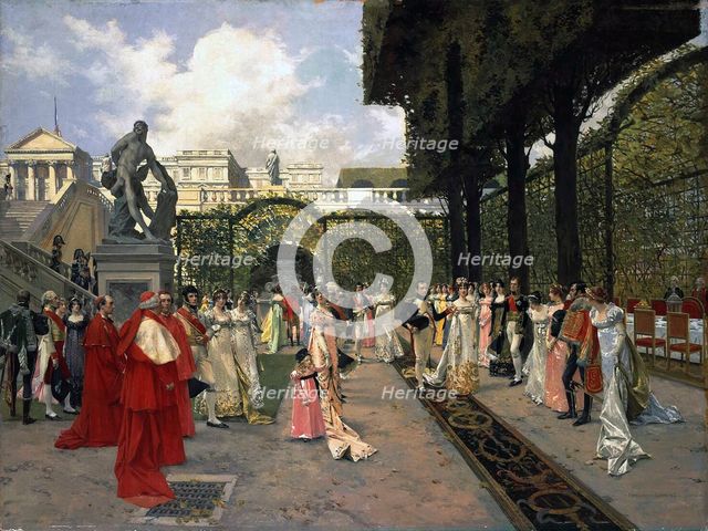 Napoleon I and the King of Rome at Saint-Cloud in 1811', 1896. Creator: Flameng, François (1856-1923).