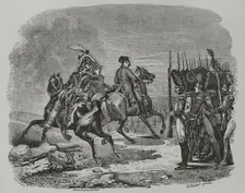 Napoleon I at the Battle of Jena, (14 October 1806), 1856. Creator: Williams