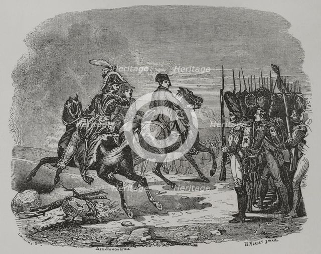 Napoleon I at the Battle of Jena, (14 October 1806), 1856.  Creator: Williams.