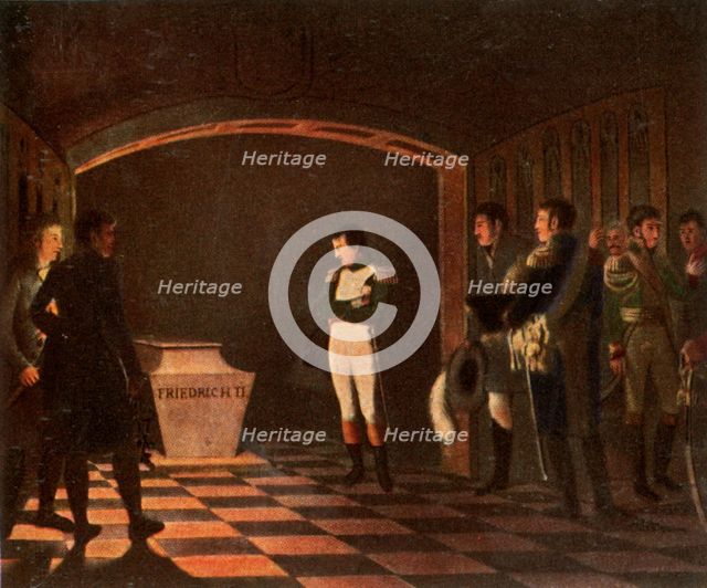 Napoleon I at the tomb of Frederick the Great, 27 October 1806, (1936). Creator: Unknown.