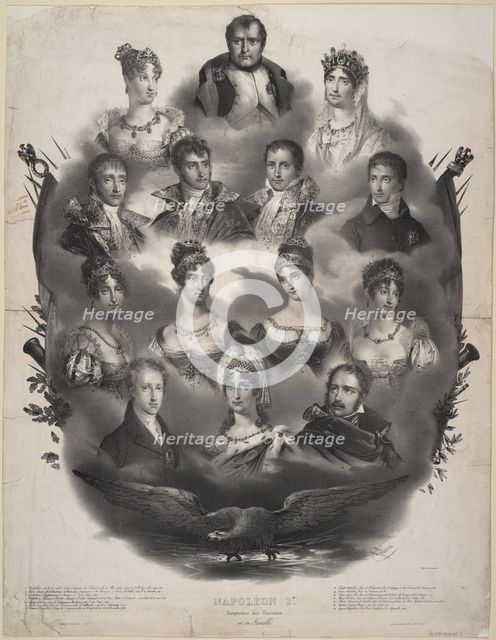 Napoléon I. Bonaparte and his Family, 1832. Artist: Anonymous  