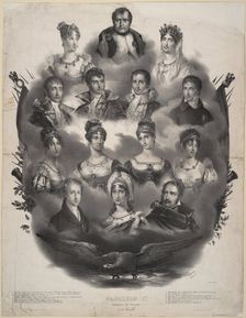 Napoléon I. Bonaparte and his Family, 1832. Artist: Anonymous