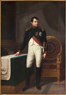 Napoleon I in his uniform of the Chasseurs à cheval de la Garde at the Hôtel de Ville in Paris