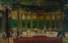 Napoleon I's wedding meal in Tuileries on April 2, 1810, c1805 — 1815. Creator: Alexandre Dufay