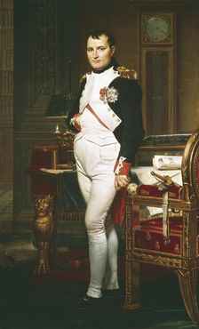 Napoleon in his Study 1812. Artist: Jacques-Louis David