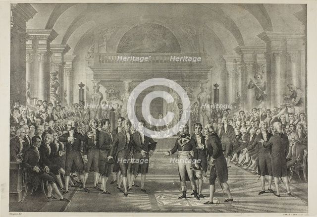 Napoleon in the Chamber of Deputies, from the Political and Military Life of Napoleon, 1822/26. Creator: Charles Etienne Pierre Motte.