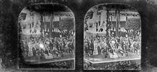 Napoleon III and Queen Victoria visit Crystal Palace, Sydenham, London, 1855. Creator: Unknown