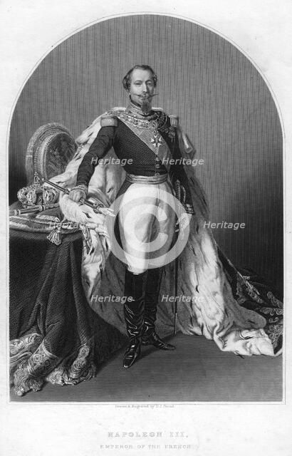 Napoleon III, Emperor of France, 19th century.Artist: DJ Pound