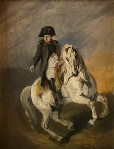 Napoleon on a Grey Horse, between 1840-1854. Creator: Piotr Michalowski