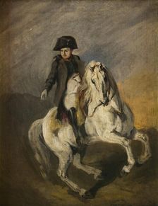 Napoleon on a Grey Horse, between 1840-1854. Creator: Piotr Michalowski