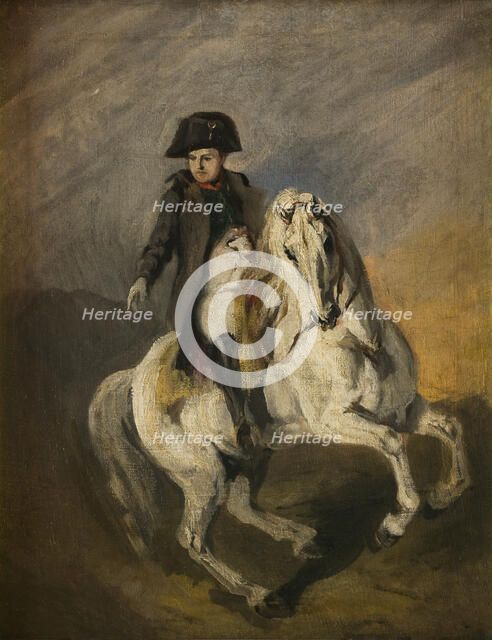 Napoleon on a Grey Horse, between 1840-1854. Creator: Piotr Michalowski.