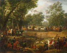 Napoleon on a Hunt in the Forest of Compiegne, 1811. Creator: Carle Vernet