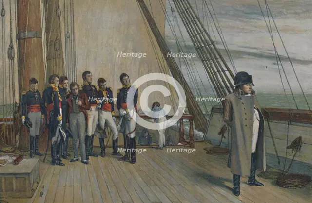 'Napoleon on Board H.M.S. Bellerophon, July, 1815', (1896). Creator: Unknown.
