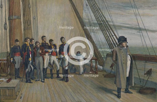 'Napoleon on Board H.M.S. Bellerophon, July, 1815', (1896). Creator: Unknown.