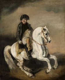 Napoleon on Horseback, c1846. Creator: Piotr Michalowski