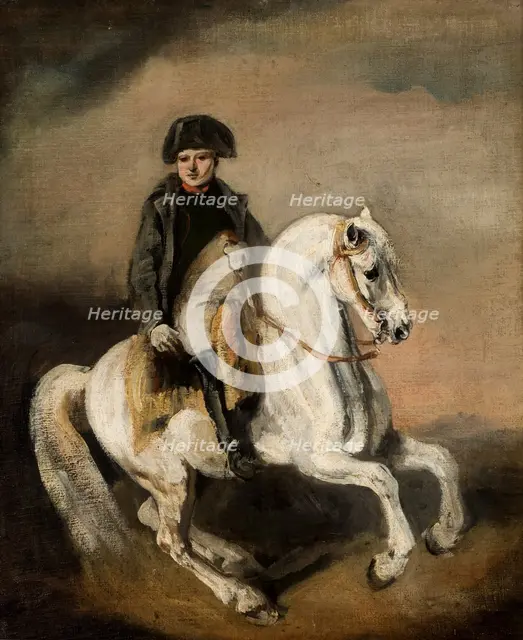 Napoleon on Horseback, c1846. Creator: Piotr Michalowski.