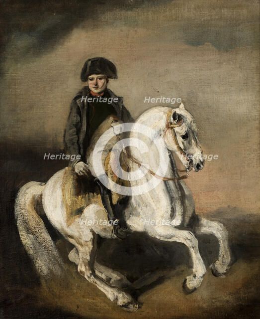 Napoleon on Horseback, c1846. Creator: Piotr Michalowski.