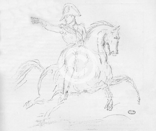 'Napoleon on Horseback', c18th century. Artist: Carle Vernet.