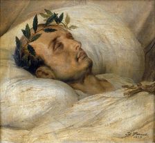 Napoleon on his Deathbed, May 1821. Creator: Émile Jean-Horace Vernet