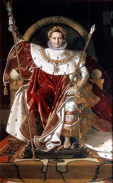 Napoleon on his Imperial Throne 1804. Artist: Napoleon Bonaparte I