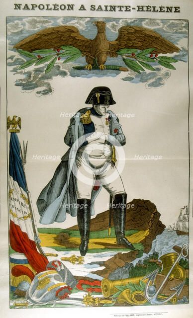 'Napoleon on St Helena', 1815-1821 (1826). Artist: Anon