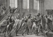 Napoleon on the 18th Brumaire in the Council of Five Hundred, the chamber of legislative…, 1879. Creator: Paul Perrichon