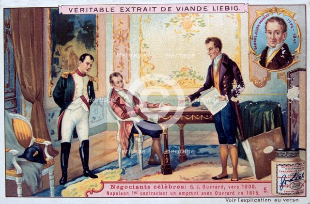 'Napoleon Negotiating a loan with Gabriel Julien Ouvrard, 1815', 19th century. Artist: Unknown