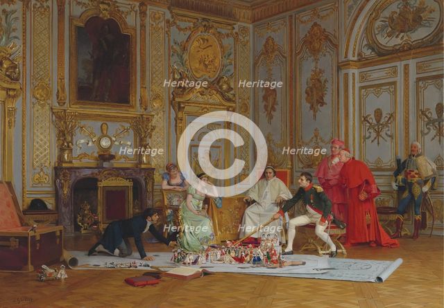 Napoleon Planning his Coronation. Artist: Vibert, Jehan-Georges (1840-1902)