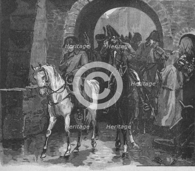 Napoleon Rode Away With A Small Suite Through St. Peter's Gate, 1902. Artist: William Barnes Wollen.